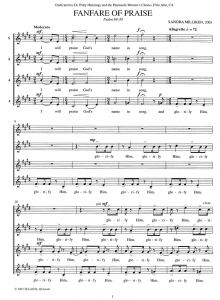 Score Sample - Fanfare of praise