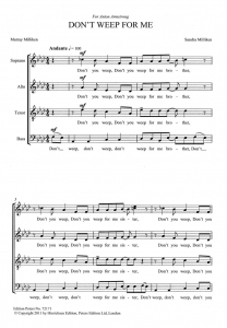 Score Sample - Don't weep for me