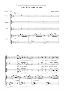 Score Sample - If I open the door (SSA)