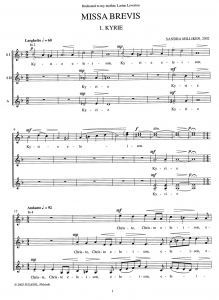 Score sample - Missa brevis