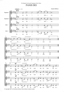 Score sample - Panis Dei (SSAA)