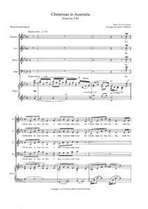 Christmas in Australia SATB score