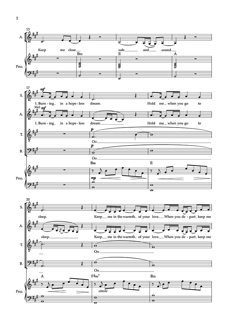 Mad World, arranged for choir & piano - Sandra Milliken